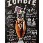 Metalen bord Zombie