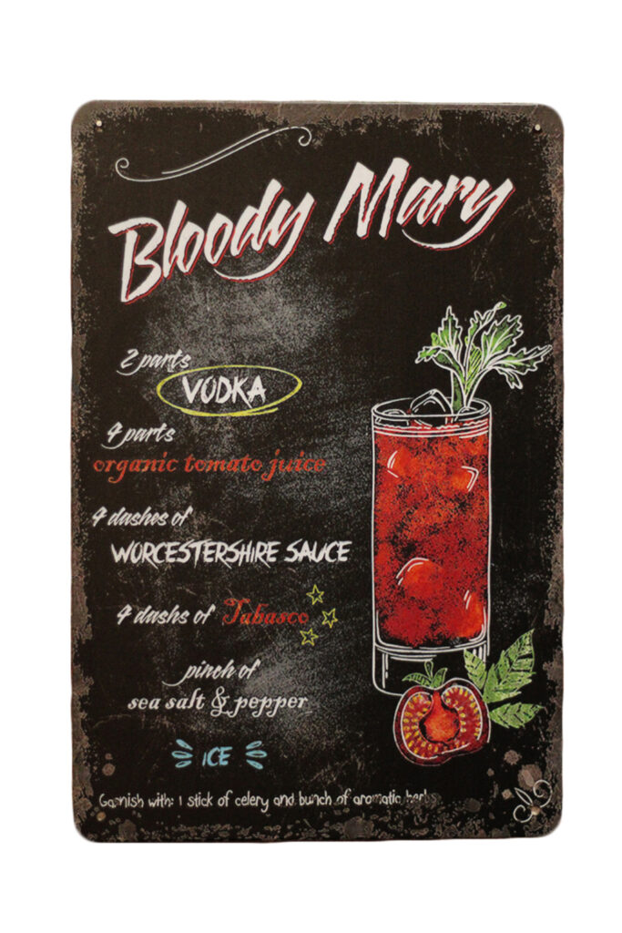 Metalen bord Bloody mary