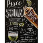 Metalen bord Pisco Sour