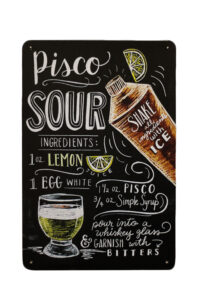 Metalen bord Pisco Sour