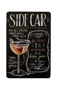 Metalen bord Side car