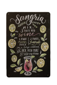 Metalen bord Sangria