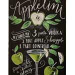 Metalen bord Appletini