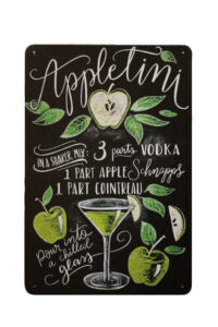 Metalen bord Appletini