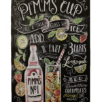 Metalen bord Pimms cup