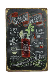 Metalen bord Bloody mary