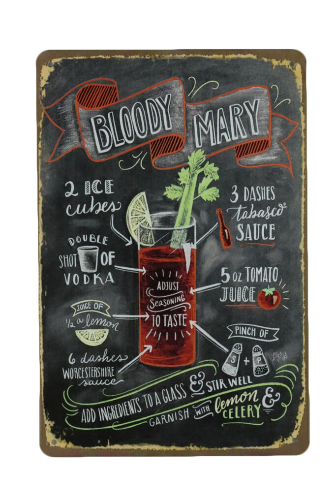 Metalen bord Bloody mary