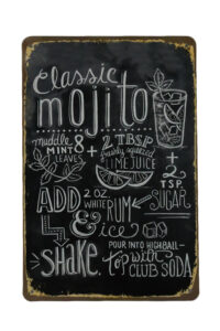 Metalen bord Classic Mojito