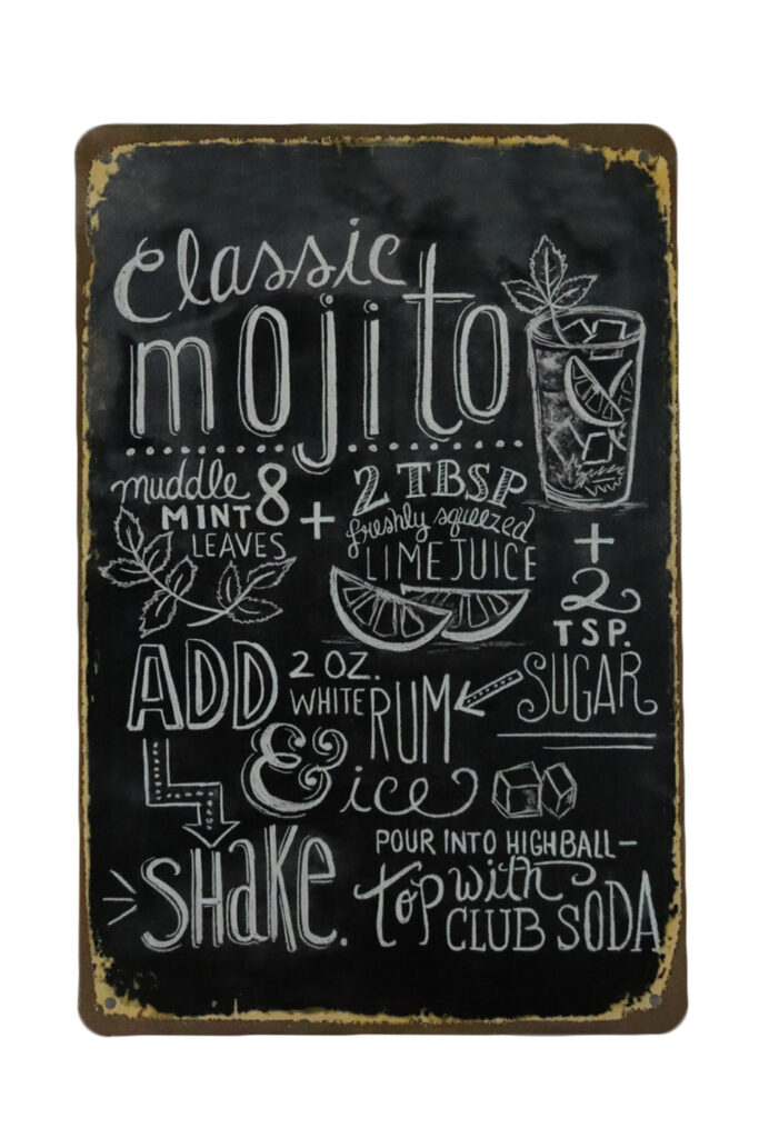 Metalen bord Classic Mojito