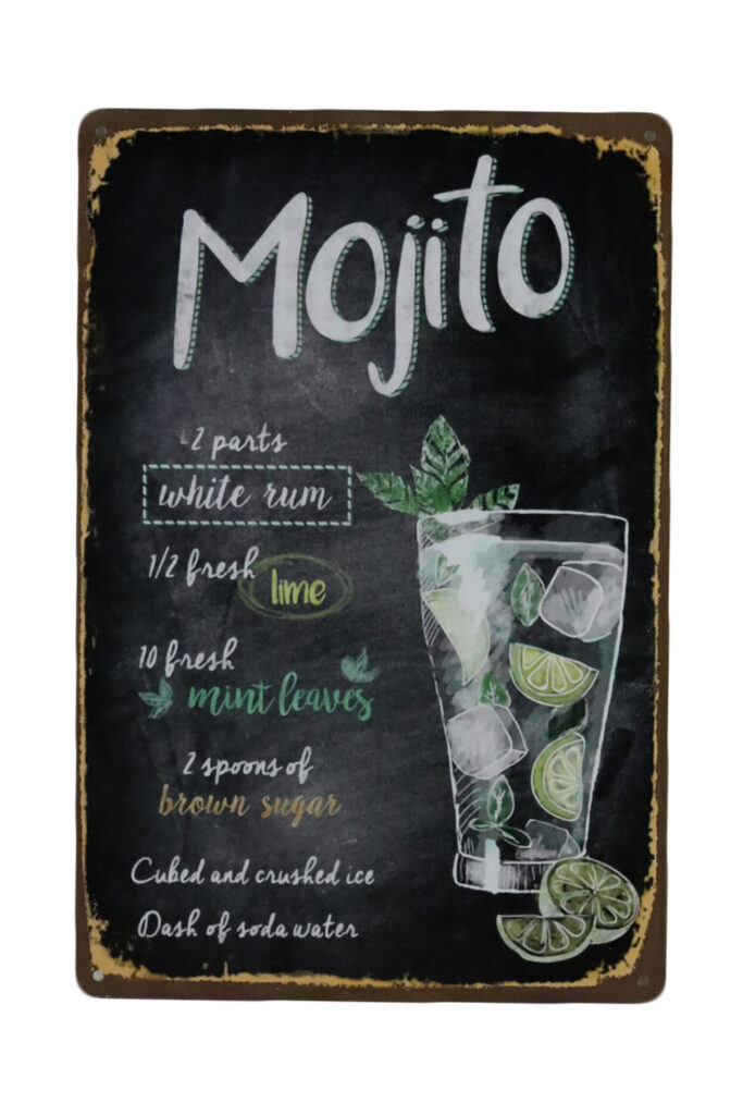 Metalen bord Mojito