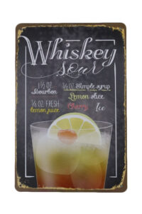 Metalen bord Whiskey sour