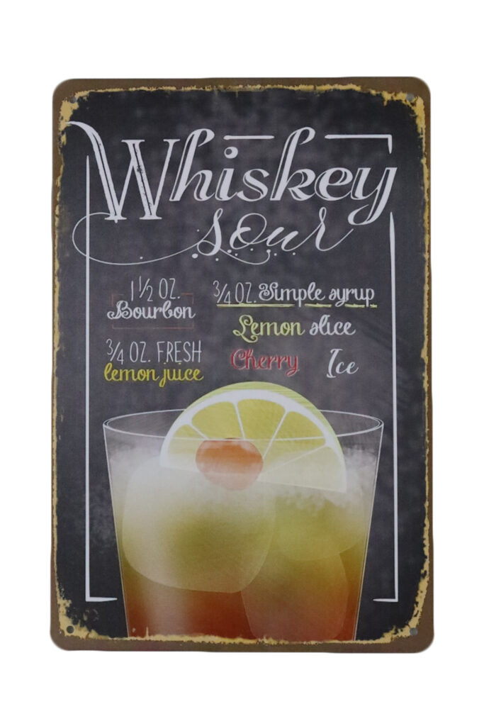 Metalen bord Whiskey sour