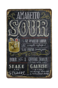 Metalen bord Amaretto sour