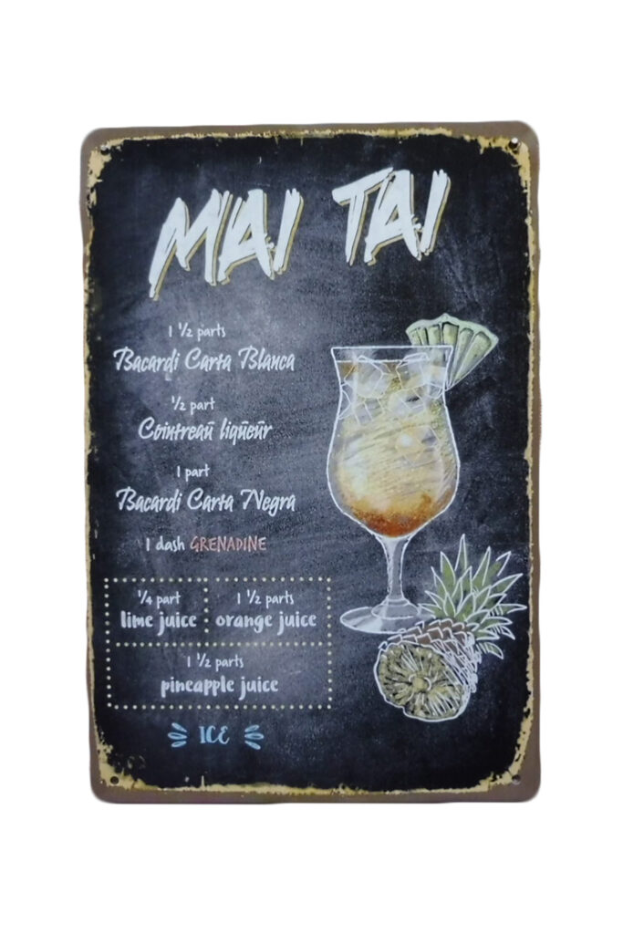 Metalen bord Mai Tai