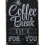 Metalen bord Coffee break — foto 1