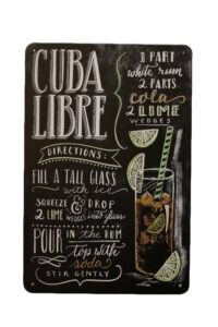 Metalen bord Cuba Libre