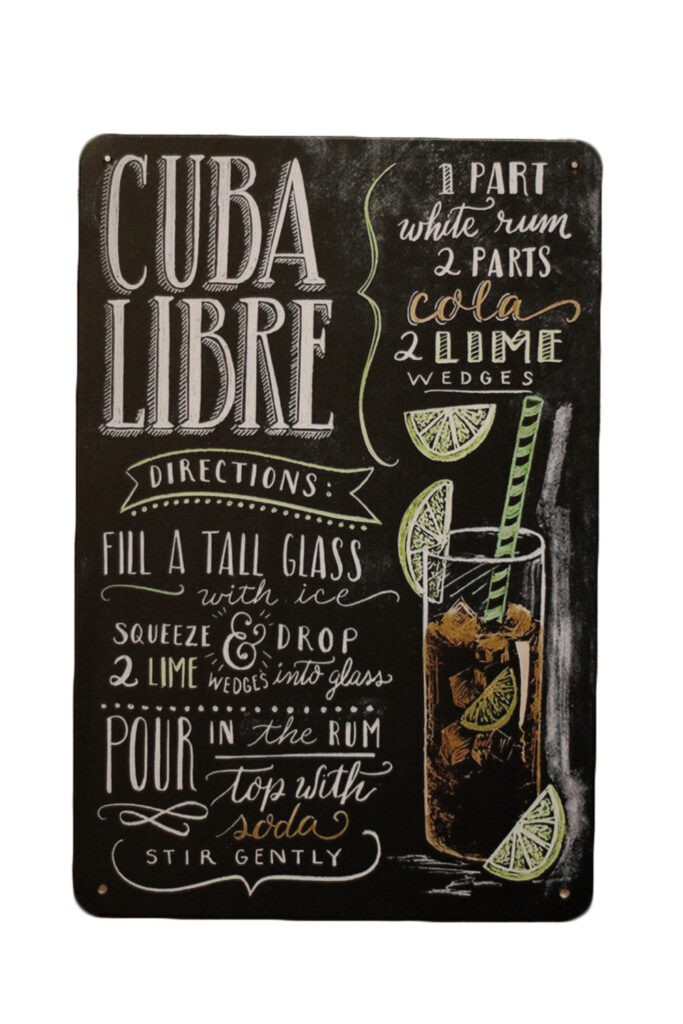 Metalen bord Cuba Libre