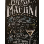 Metalen bord Espresso martini