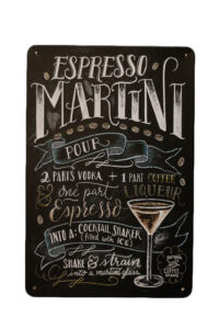 Metalen bord Espresso martini