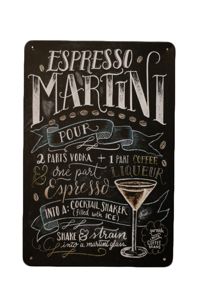 Metalen bord Espresso martini