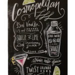 Metalen bord Cosmopolitan