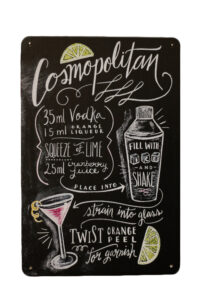 Metalen bord Cosmopolitan