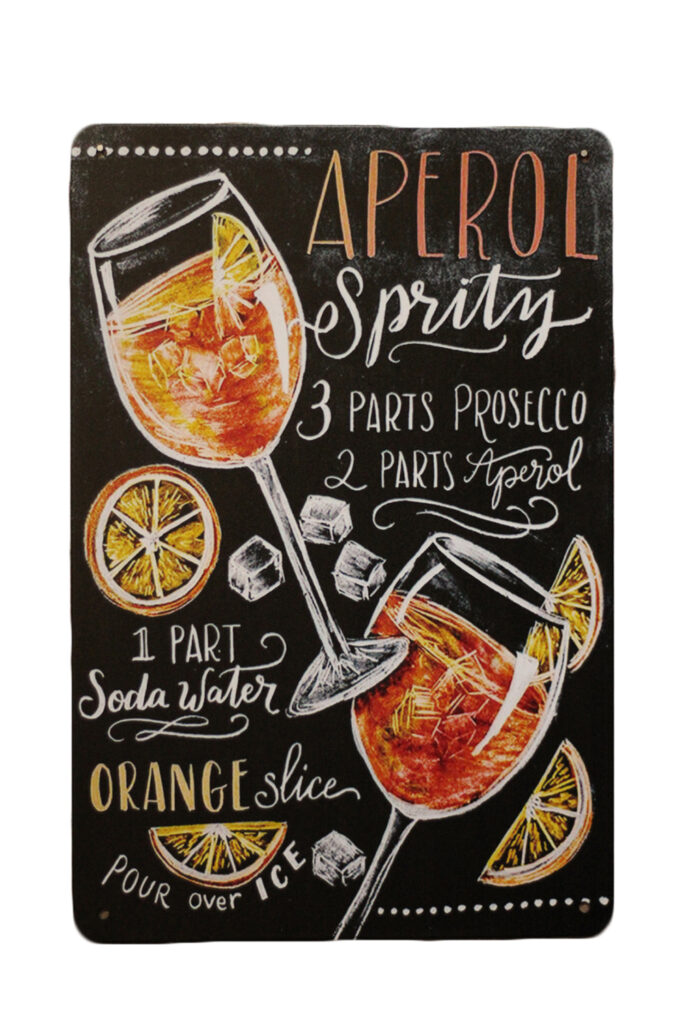 Metalen bord Aperol Sprity