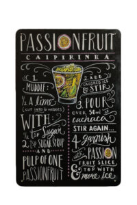 Metalen bord Passionfruit