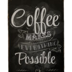 Metalen bord Coffee possible
