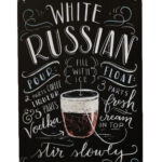 Metalen bord White Russian