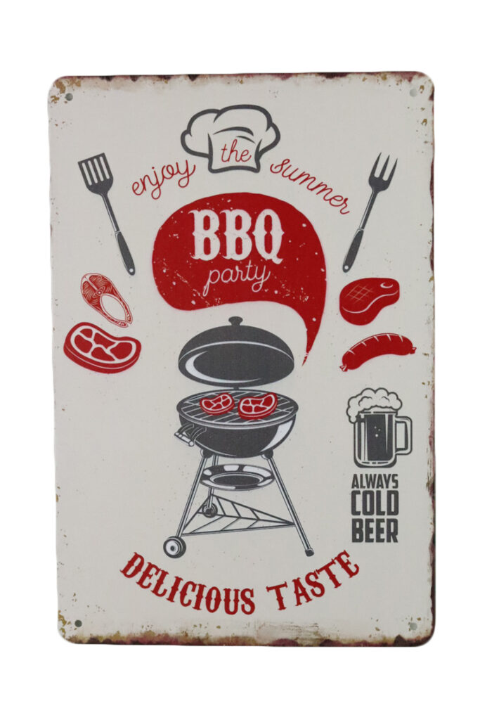 Metalen bord Summer BBQ party