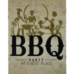 Metalen bord BBQ party event — foto 1