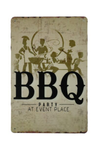 Metalen bord BBQ party event