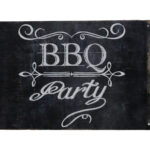 Metalen bord BBQ party