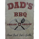 Metalen bord Dad`s BBQ stand back