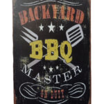 Metalen bord Backyard BBQ master