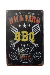 Metalen bord Backyard BBQ master