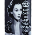 Metalen bord Keep calm bitchface