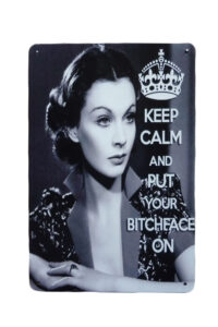 Metalen bord Keep calm bitchface