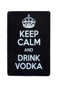 Metalen bord Keep calm Vodka