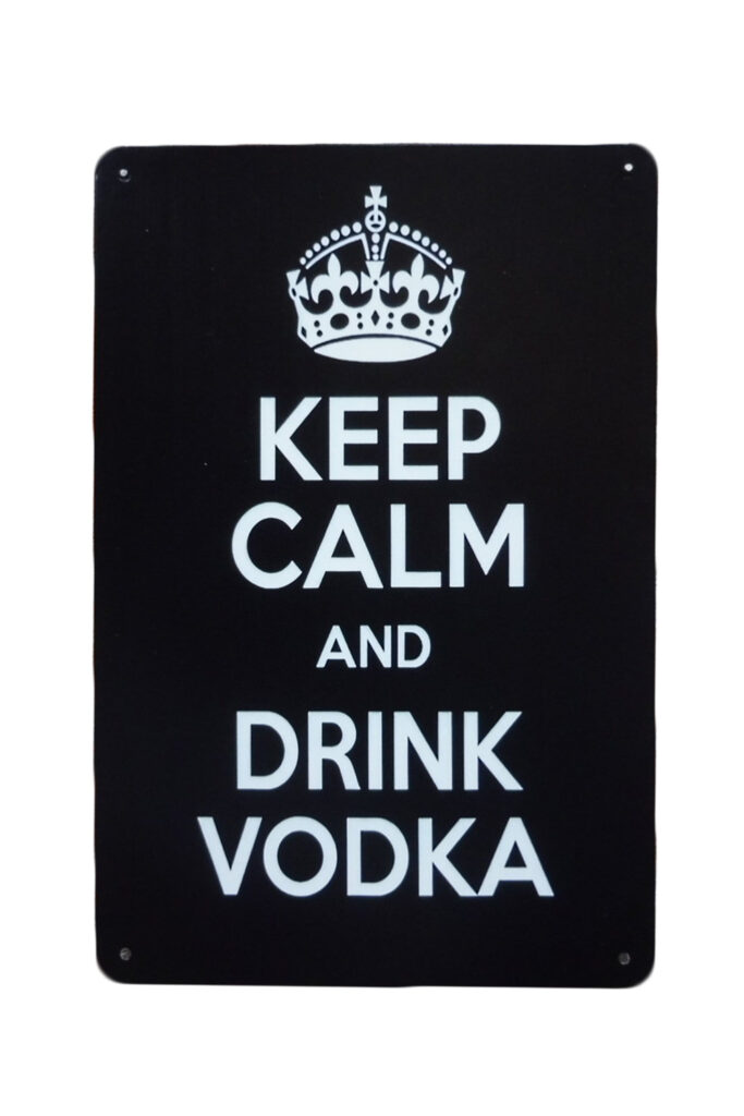 Metalen bord Keep calm Vodka