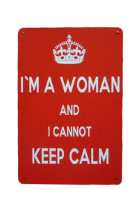 Metalen bord Keep calm i`m women