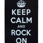 Metalen bord keep calm rock on