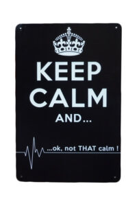 Metalen bord keep calm not that calm