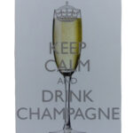 Metalen bord keep calm Champage