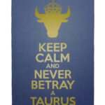 Metalen bord keep calm Taurus