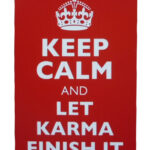 Metalen bord keep calm Karma — foto 1