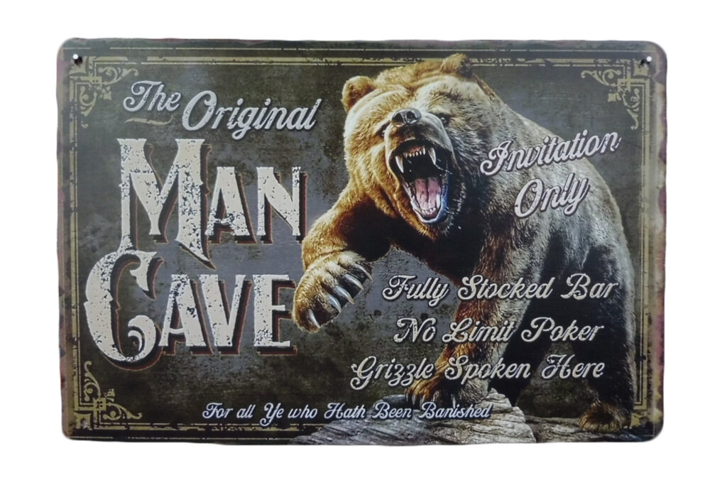 Metalen bord The original Mancave