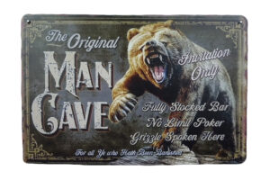 Metalen bord The original Mancave