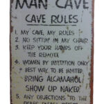 Metalen bord Mancave cave rules